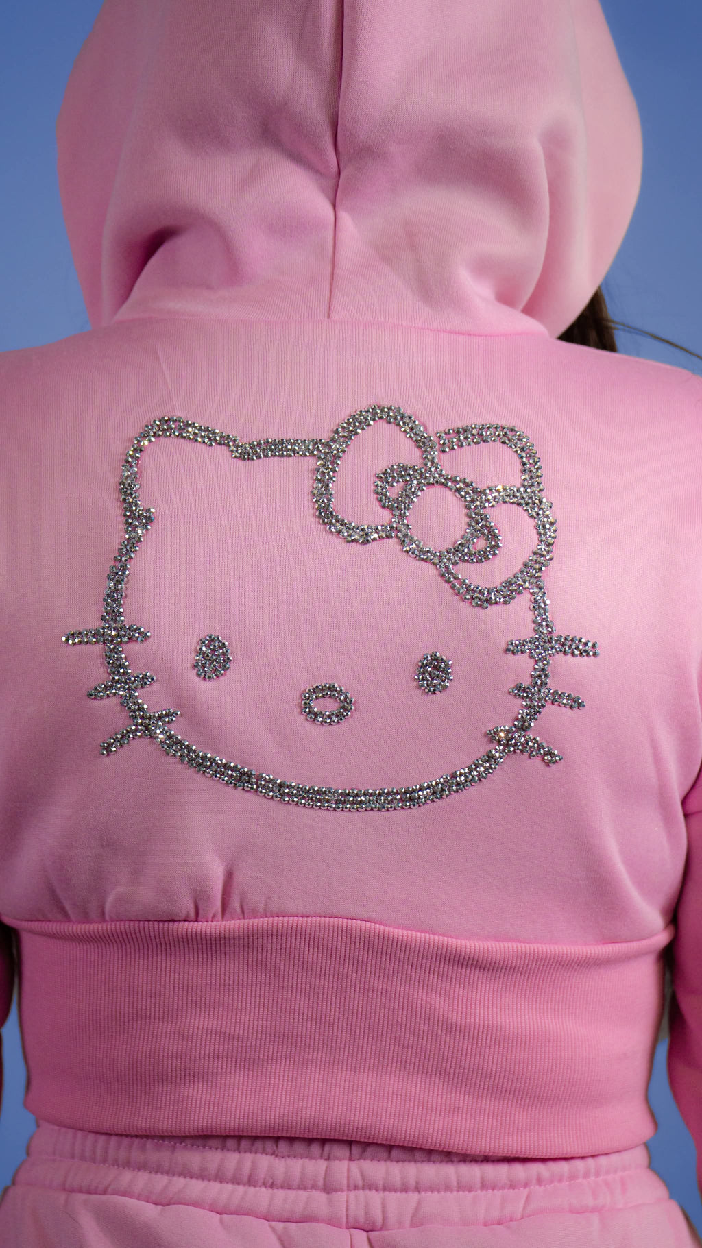 Kitty rhinestone tracksuit