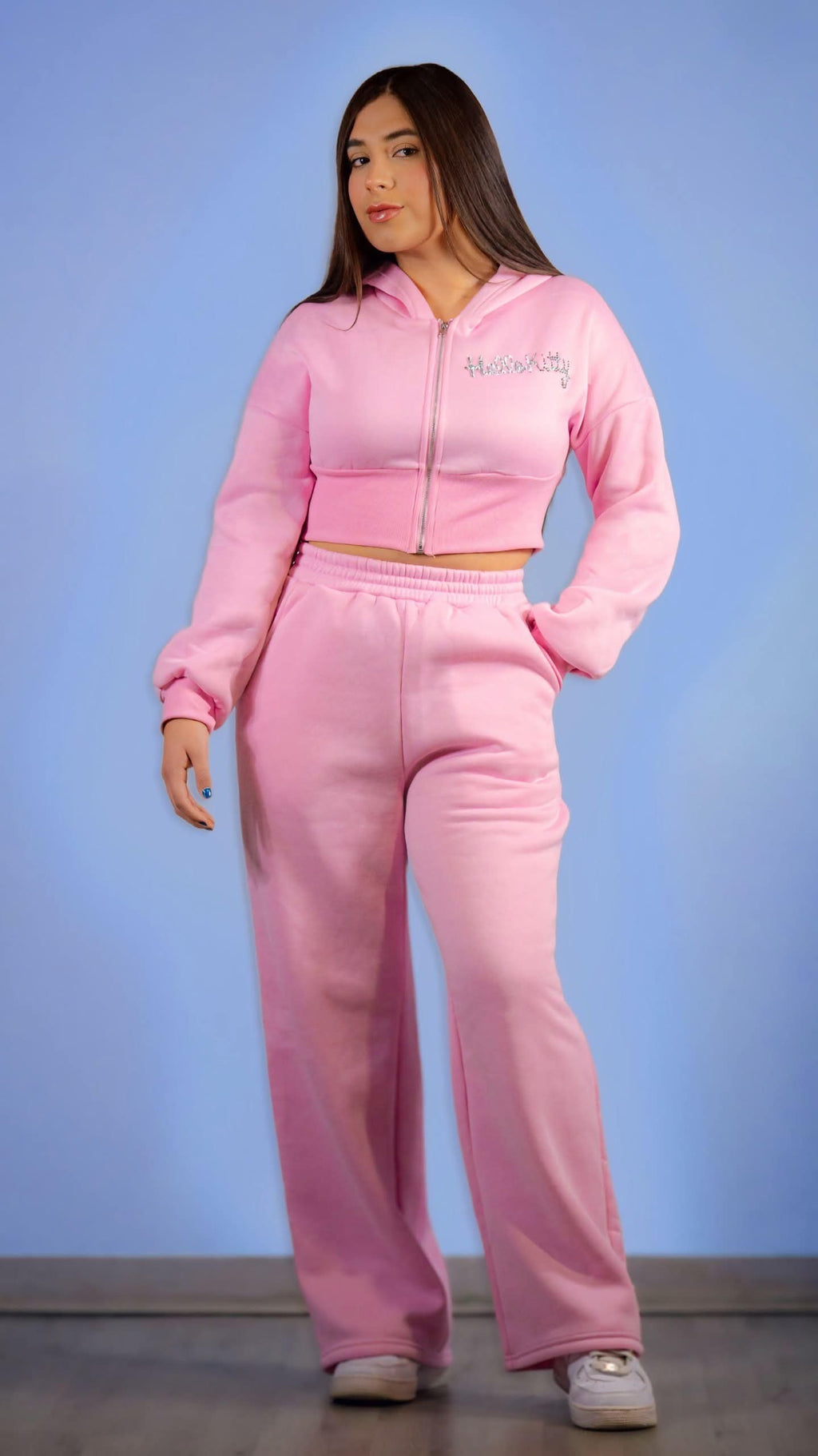 Kitty rhinestone tracksuit