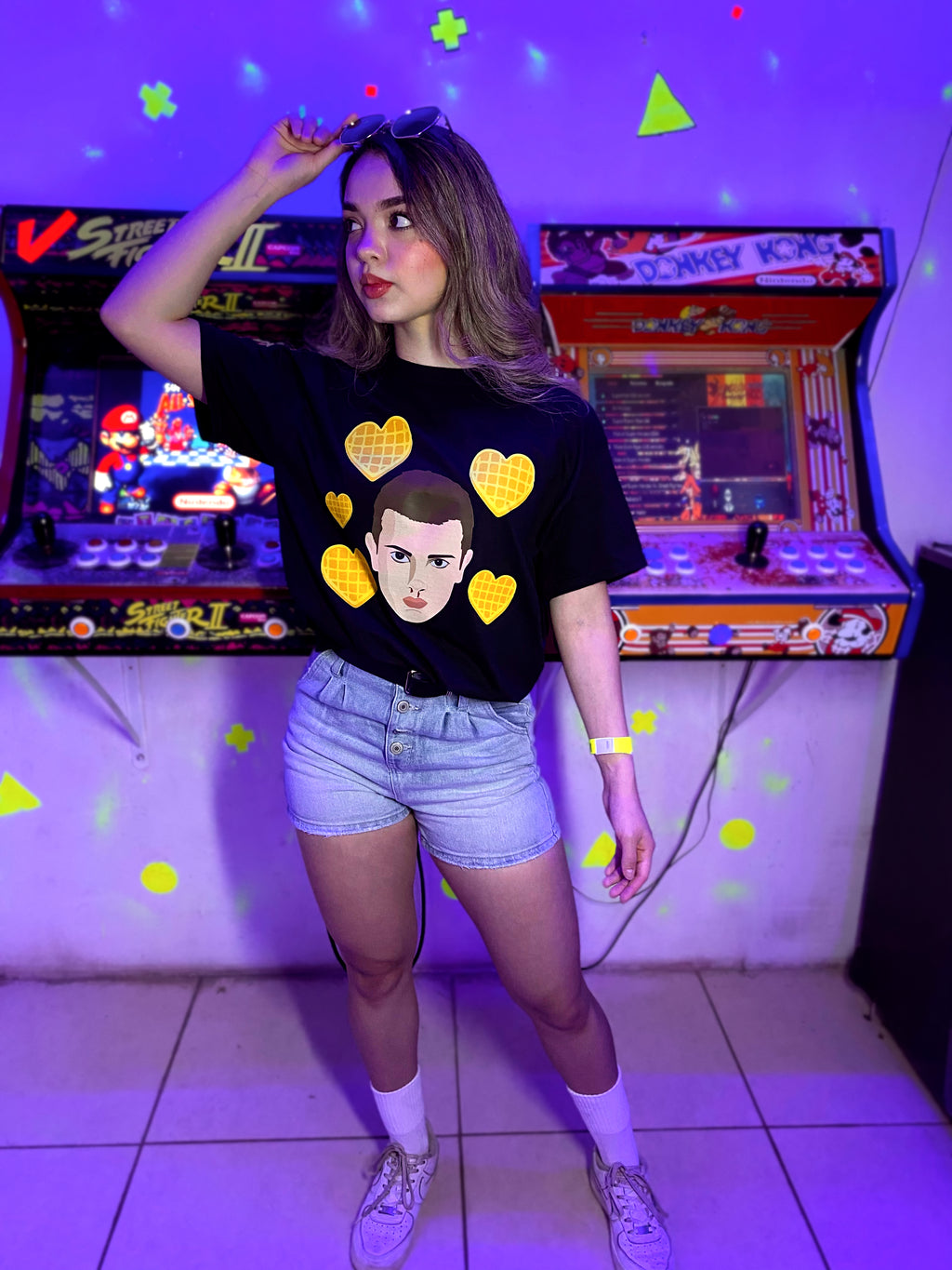 Waffles girl tee
