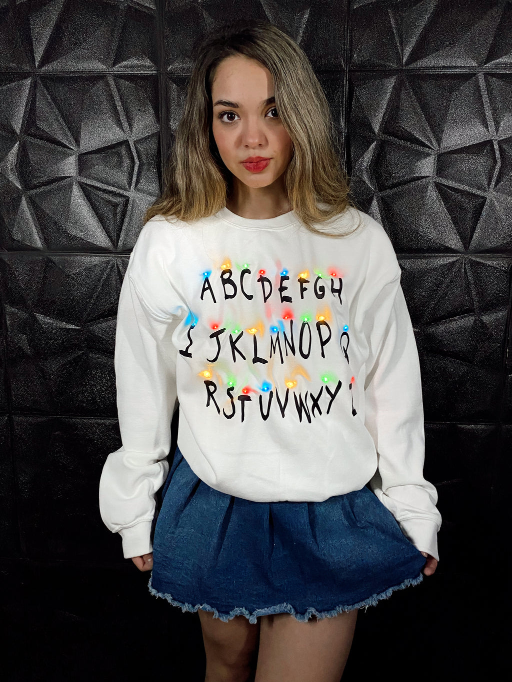 Talking lights sweater