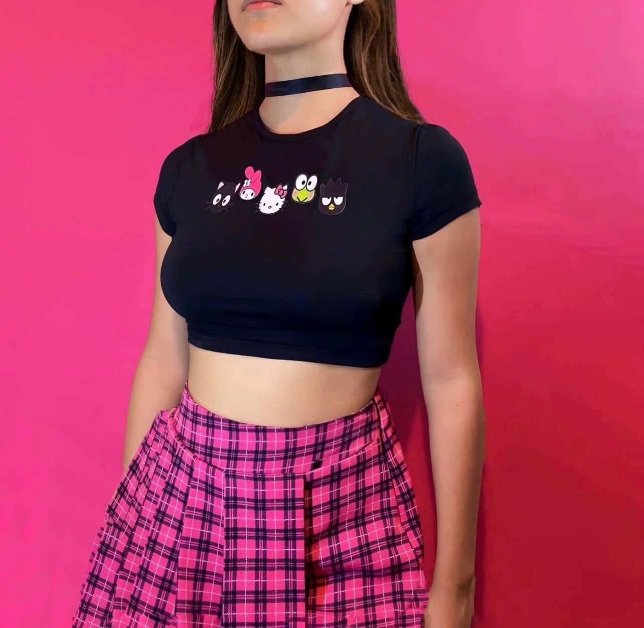 Kitty black top & friends