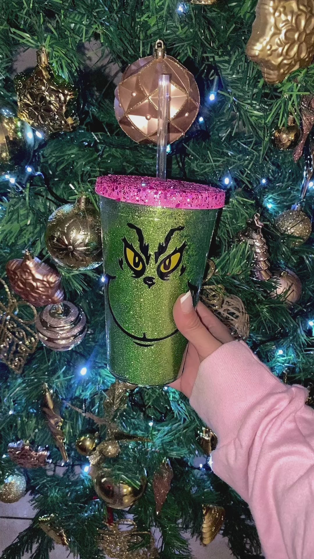 Green sparkling tumbler