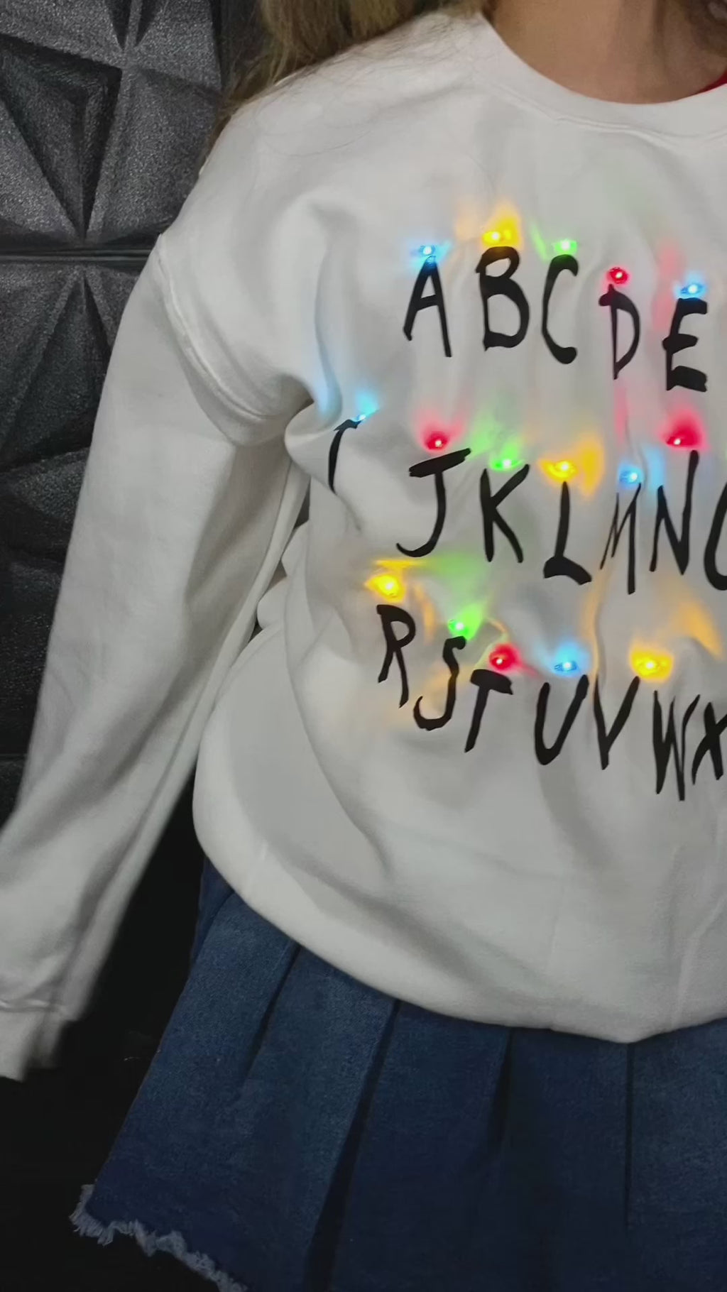 Talking lights sweater