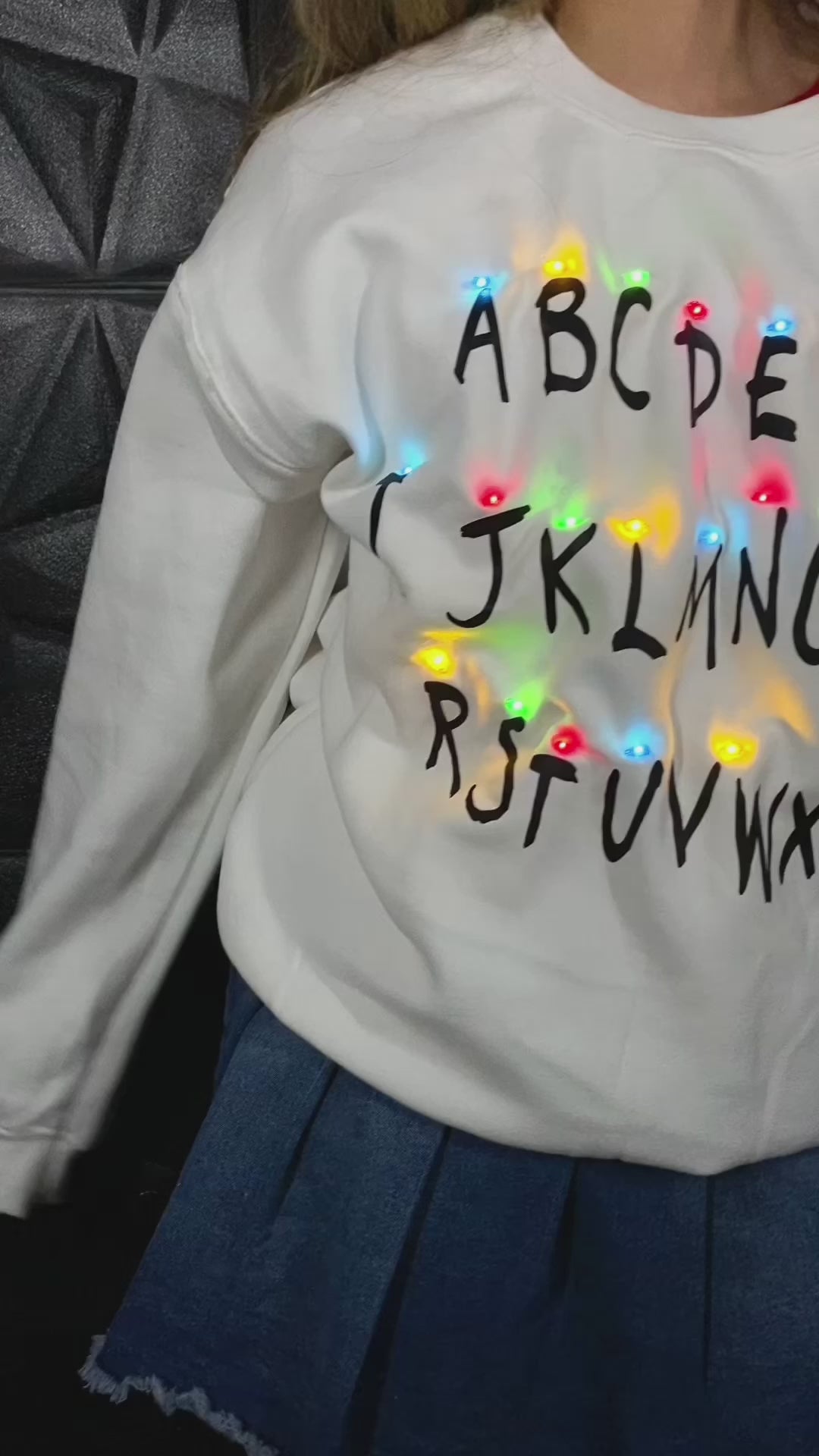 Talking lights sweater